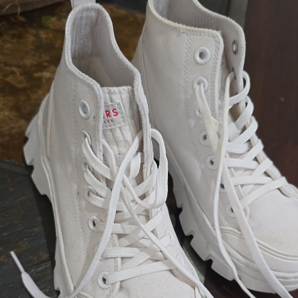 White High-Top Sneakers - Picture 2 of 5